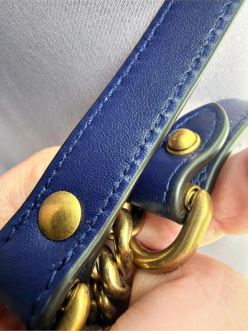 Gucci GG Marmont Velvet Small Shoulder Bag Blue - Picture 11 of 16